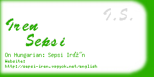 iren sepsi business card